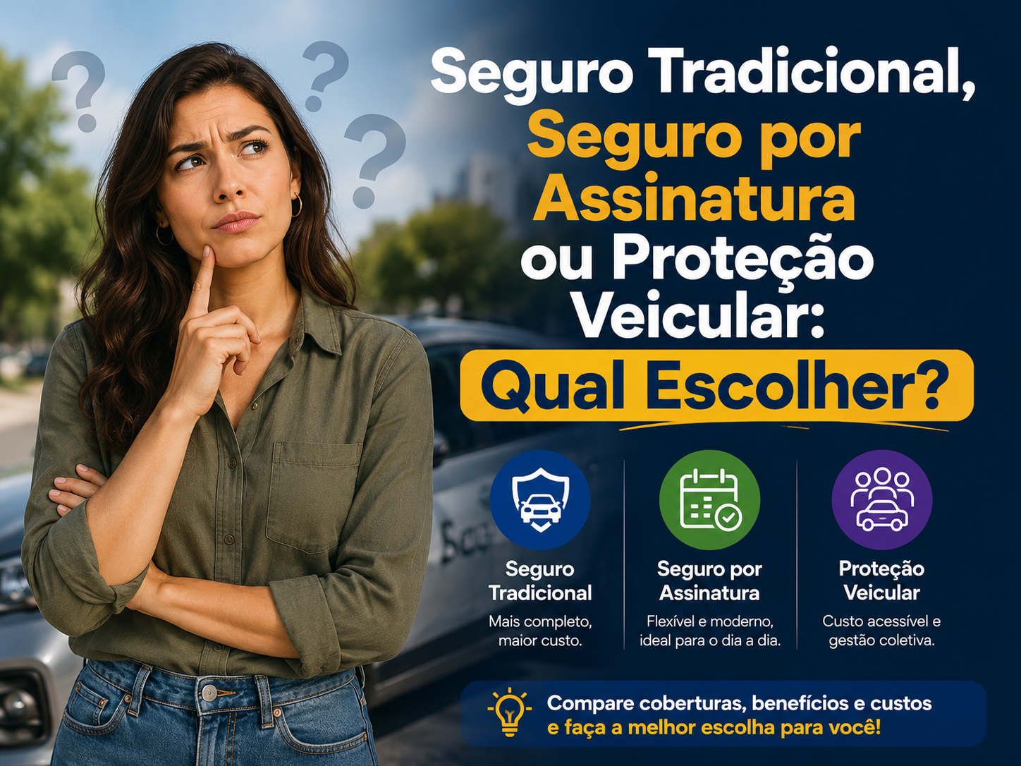 Seguro Tradicional, Seguro por Assinatura ou Proteção Veicular: Qual Escolher?